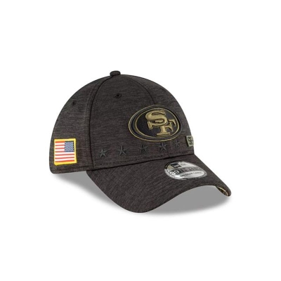 San Francisco 49ers Gorra | New Era NFL Salute To Service 39thirty Stretch Fit Cap Mexico - Negros